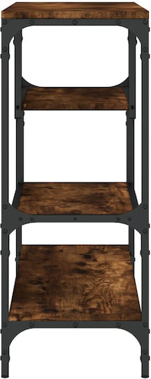 Metal Console Table Smoky Oak L100xW30xH75cm