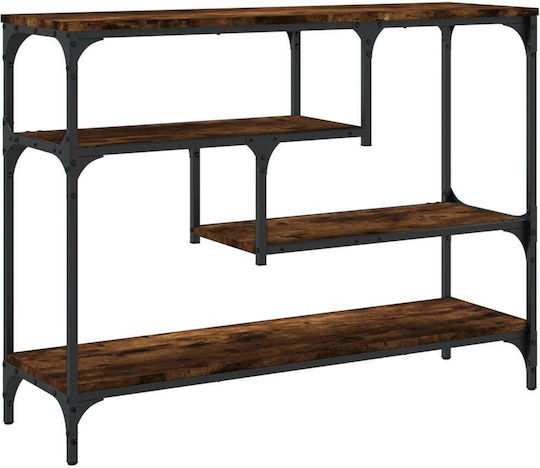 Metal Console Table Smoky Oak L100xW30xH75cm