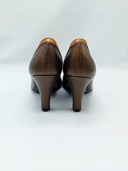 Salvador sapena Leather Brown High Heels Salvadorsapena Vintage Γυναικείες