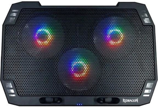Redragon Ingrid GCP511 Βάση Στήριξης για Laptop έως 17" με 3 Ανεμιστήρες και Φωτισμό