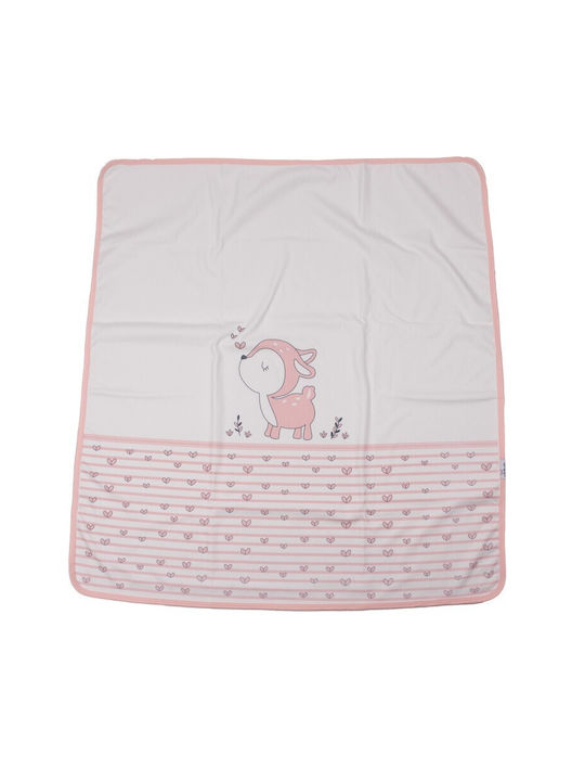 Kamtex Baby Pânză de Înfășat Roz 80x90εκ.