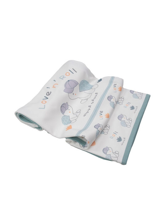 Kamtex Baby Πάνα Αγκαλιάς Τιρκουάζ 80x90εκ.