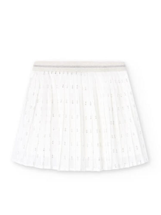 Kids' Tulle Pleated Skirt White
