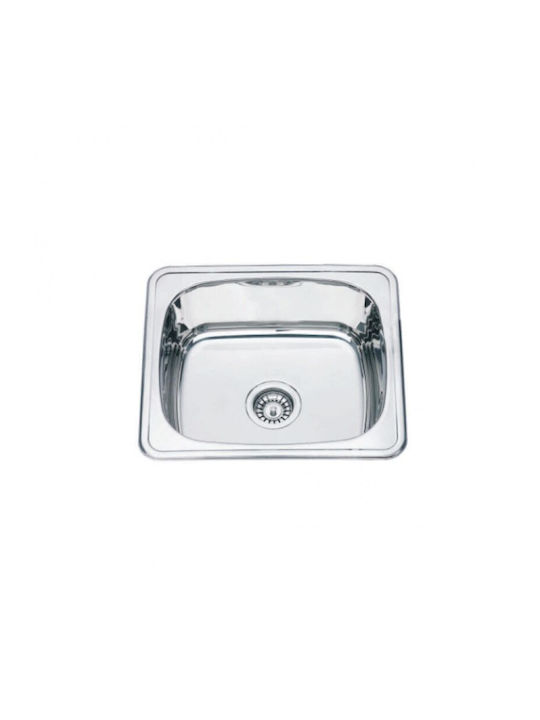 Inter Ceramic Alpaca ICSETICF71085497313ICKD4842/4640 Drop-In Spüle Inox B48xT42cm Silber