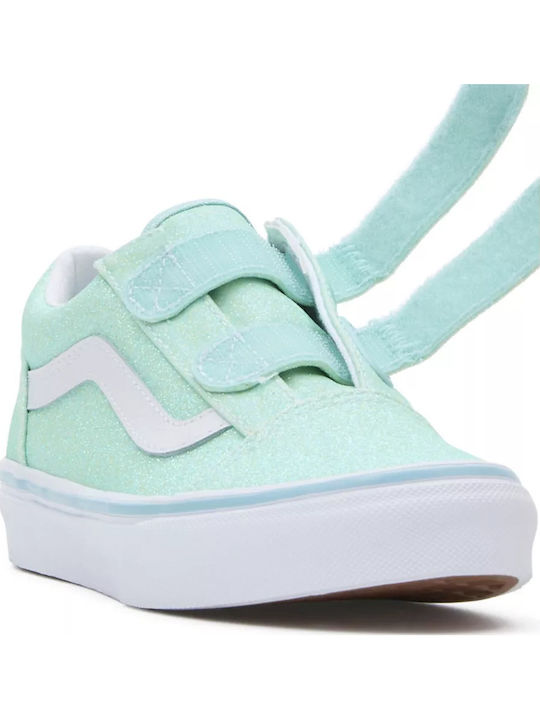 Old Skool V Παιδικά Sneakers με Σκρατς Glitter Pastel Blue