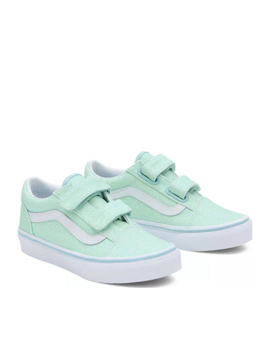 Old Skool V Παιδικά Sneakers με Σκρατς Glitter Pastel Blue