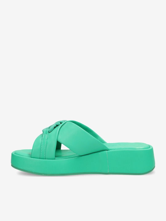 Lexi Γυναικεία Σανδάλια Flatforms Πράσινα