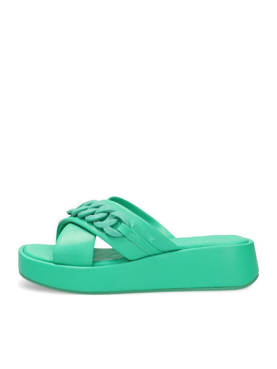 Lexi Γυναικεία Σανδάλια Flatforms Πράσινα