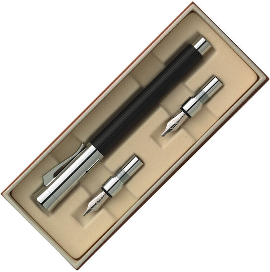Set Calligraphy Pen Stub 1.1mm Black made of Steel