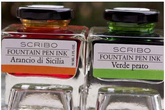 Scribo Ersatz- und Füllfederhaltertinten für Füllfederhalter Rote 90ml