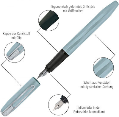 Online Slope Silver Grey Writing Pen Fine