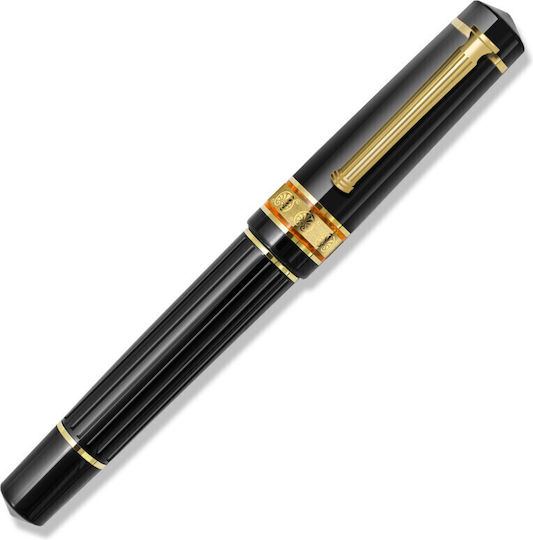 Delta Delta Füllfederhalter Breite Gold mit Schwarz Tinte