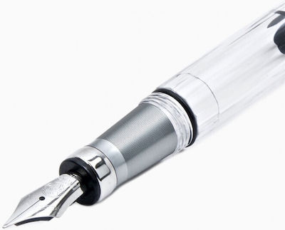 Twsbi Diamond 580 AL R Πένα Καλλιγραφίας Extra Fine Ασημί από Πλαστικό Nickel Gray