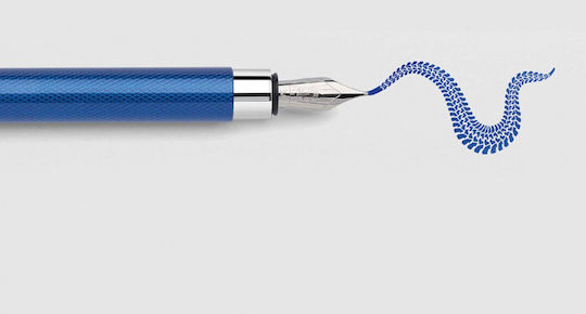 Faber-Castell Writing Pen Medium Blue made of Steel with Blue Ink