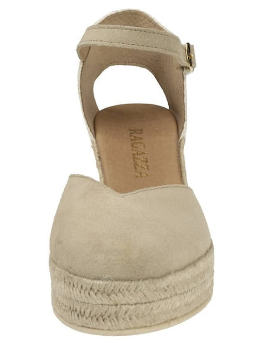 Platforme De Vară Pentru Femei Tip Espadrile Bej