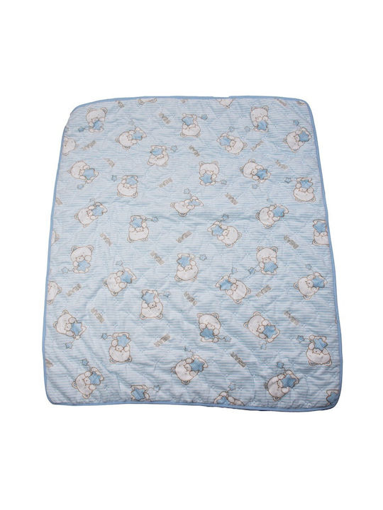 Kamtex Baby Κουβερτοπάπλωμα Κούνιας Γαλάζιο 100x120cm