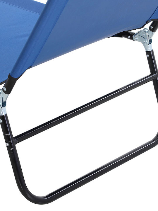 Liegestuhl Metallisch Garden Blau 188x56x28cm.