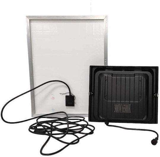 Waterproof Solar LED Floodlight 300W Cold White 6500K with Remote Control IP67