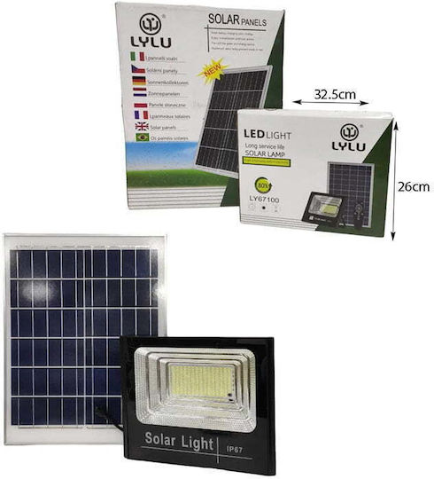 Waterproof Solar LED Floodlight 300W Cold White 6500K with Remote Control IP67