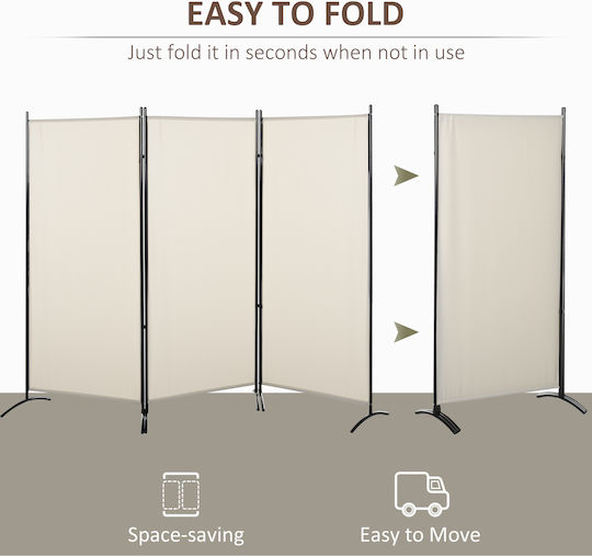 HomCom Decorativ Paravan Metalic 253x182cm