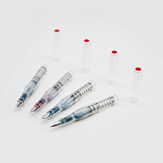 Twsbi Калиграфска Писалка Ширина на линията Прозрачна с Червен Мастило