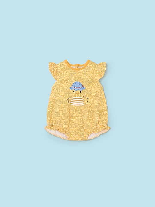 Mayoral Baby Bodysuit Set Short-Sleeved Yellow