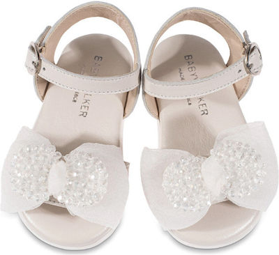 Babywalker Ecru Baptism Leather Sandals