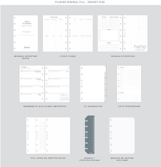 Filofax Pocket Notizbuch Schwarz