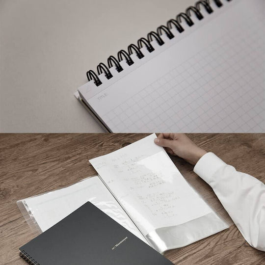 Spiral Notebook Σημειωματάριο Σπιράλ A5 70 Φύλλων Ριγέ Λευκό