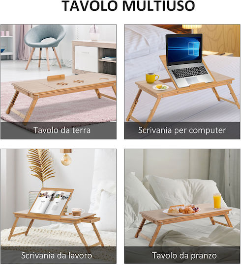 HomCom Τραπεζάκι για Laptop Καφέ (923-004)