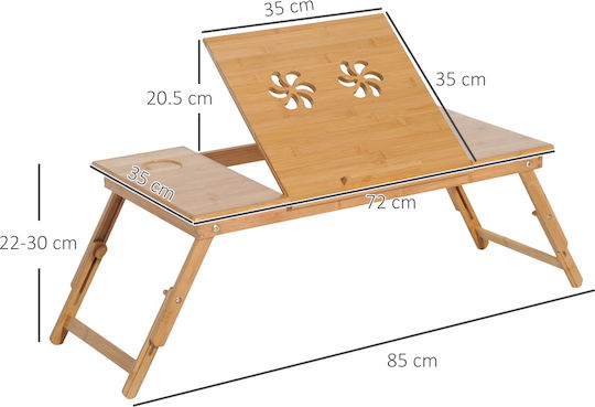 HomCom Τραπεζάκι για Laptop Καφέ (923-004)