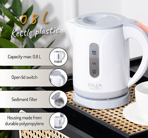 Adler Βραστήρας 800ml 850W Λευκός