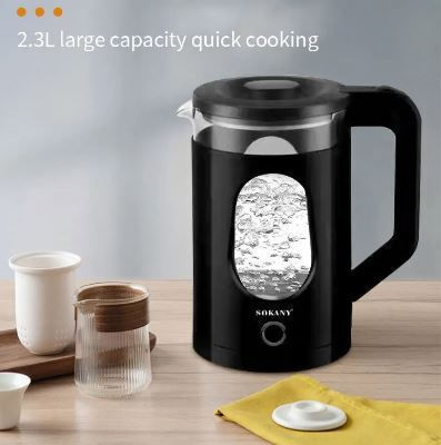 Sokany Kettle 2.3lt 2000W Black