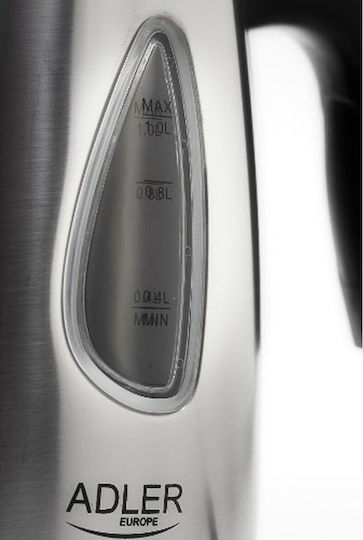 Adler Βραστήρας 1lt 1500W Ασημί