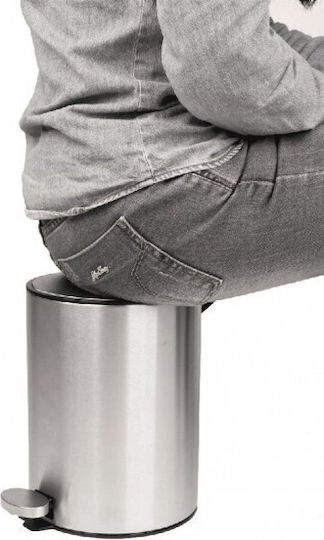 Inter Ceramic Inter Ceramic Mülleimer aus Inox mit Pedal Silber 20lt