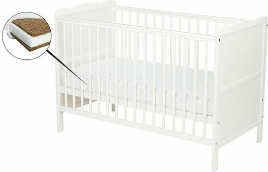 Qmini Baby-Bettlaken Für Krippe Baumwolle Alb 120x60cm