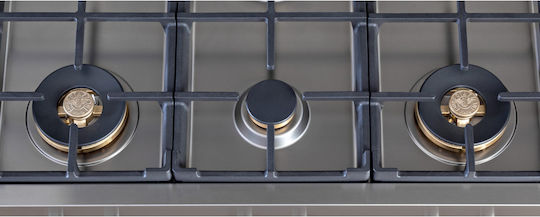 Bertazzoni Plită pe Gaz Autonom Inox 91.1x64εκ. Argintiu