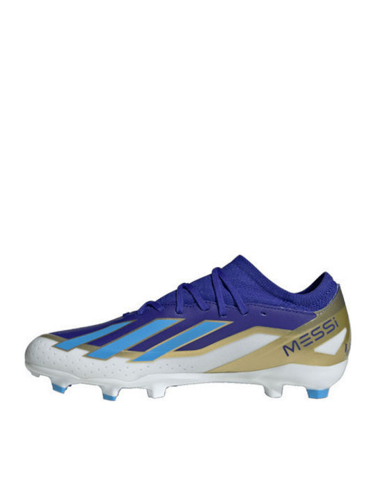 adidas X Crazyfast League Messi Football Shoes with Cleats Lucid Blue / Blue Burst / Cloud White