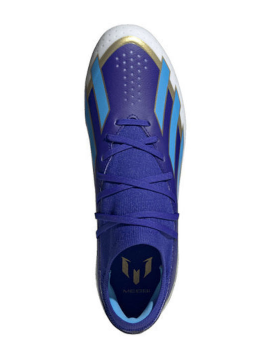 adidas X Crazyfast League Messi Football Shoes with Cleats Lucid Blue / Blue Burst / Cloud White