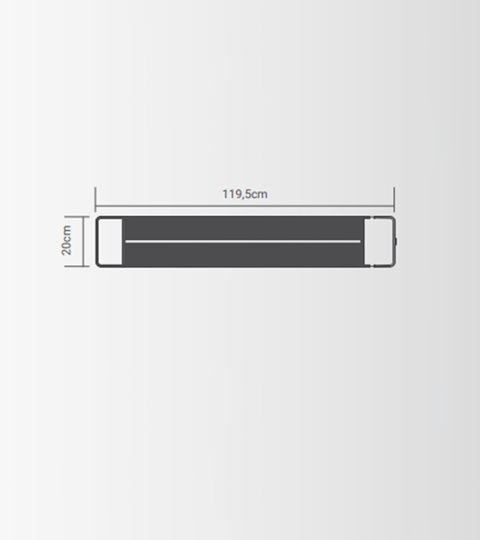 Lineme RC IP55 70-00713 Căldură radiantă pe perete Cuarț 1800W