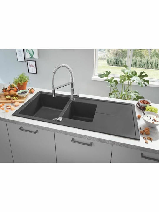 Grohe Get Küchenarmatur Zähler mit Spirale Edelstahl Silber