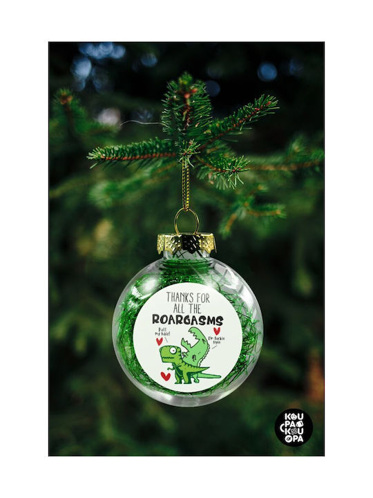 Christmas Plastic Ball Ornament Transparent 8cm