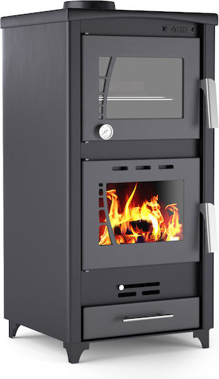 Thermogatz GS 12 Oven Oțel Soba pe lemne cu Cuptor 12kW Gri