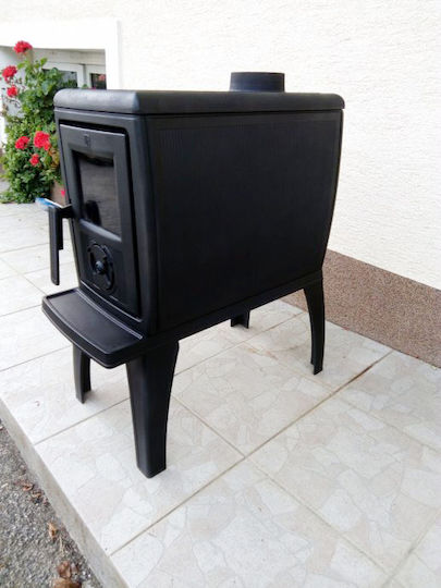 Plamen Gusseisen Holzofen 11kW Schwarz