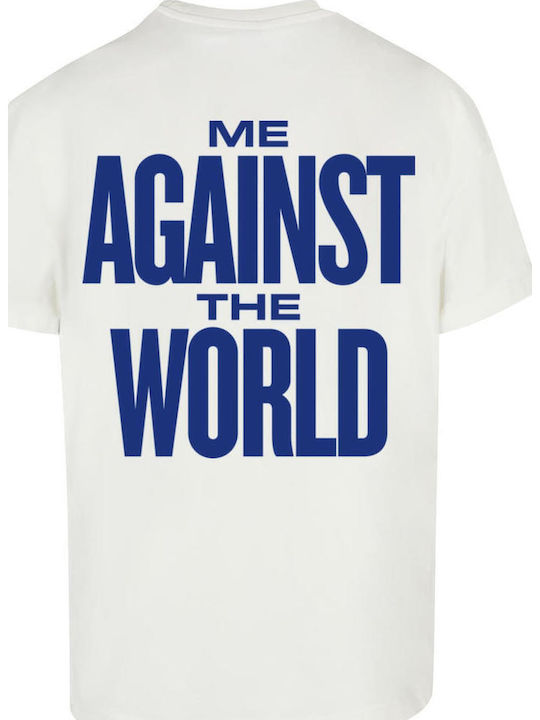 Mister Tee Me Against World Oversize T-shirt Λευκό Βαμβακερό Mister Tee Me Against World Oversize T-shirt Λευκό Βαμβακερό