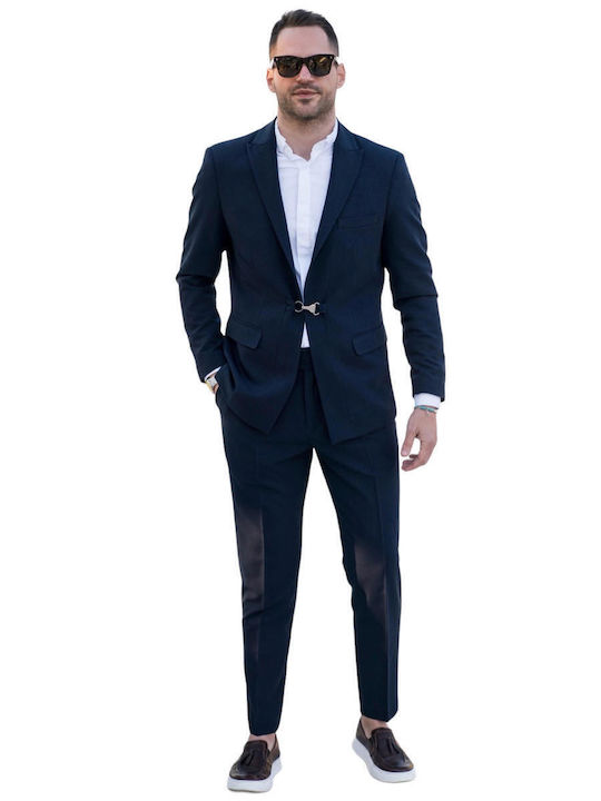 Men's Suit Jacket Slim Fit Blue