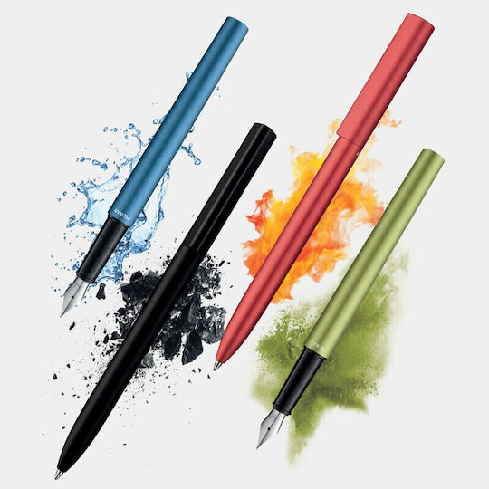Pelikan Fountain Pen Medium Black Steel with Black Ink