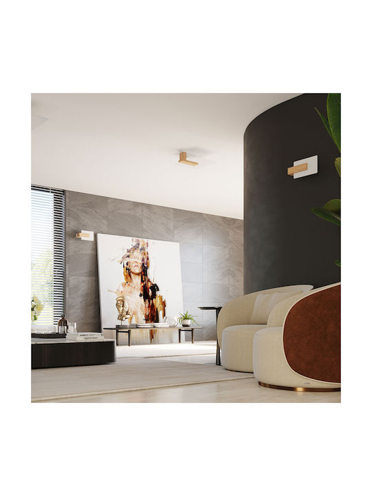Sollux Lappo Modern Lamp Wall with Socket E14 Beige 14x15.5x14cm