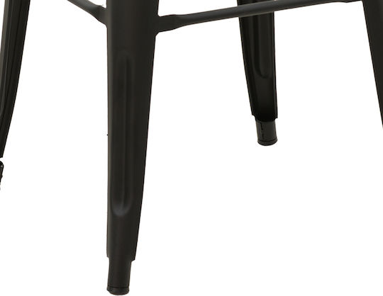 Metallic Outdoor Stool Utopia Black 30x30x45cm