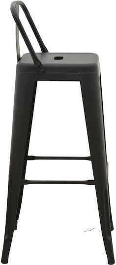 Scaun Metalic Bar De Exterior Utopia Negru 42x42x97cm